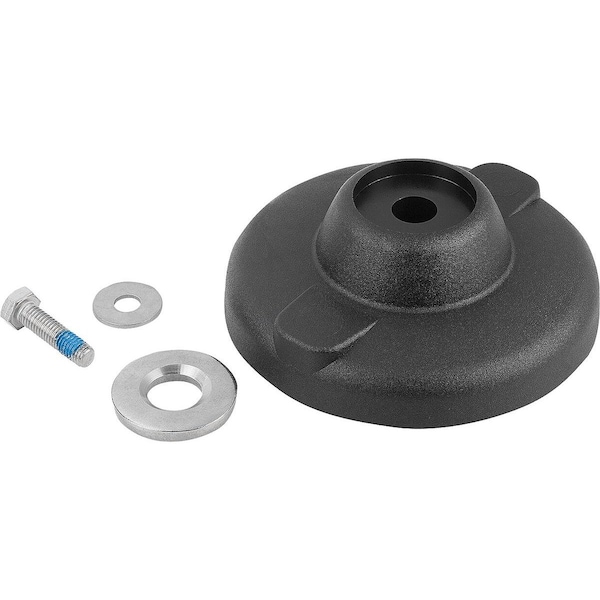 Plate, Form:C Thermoplastic, Black, D=175